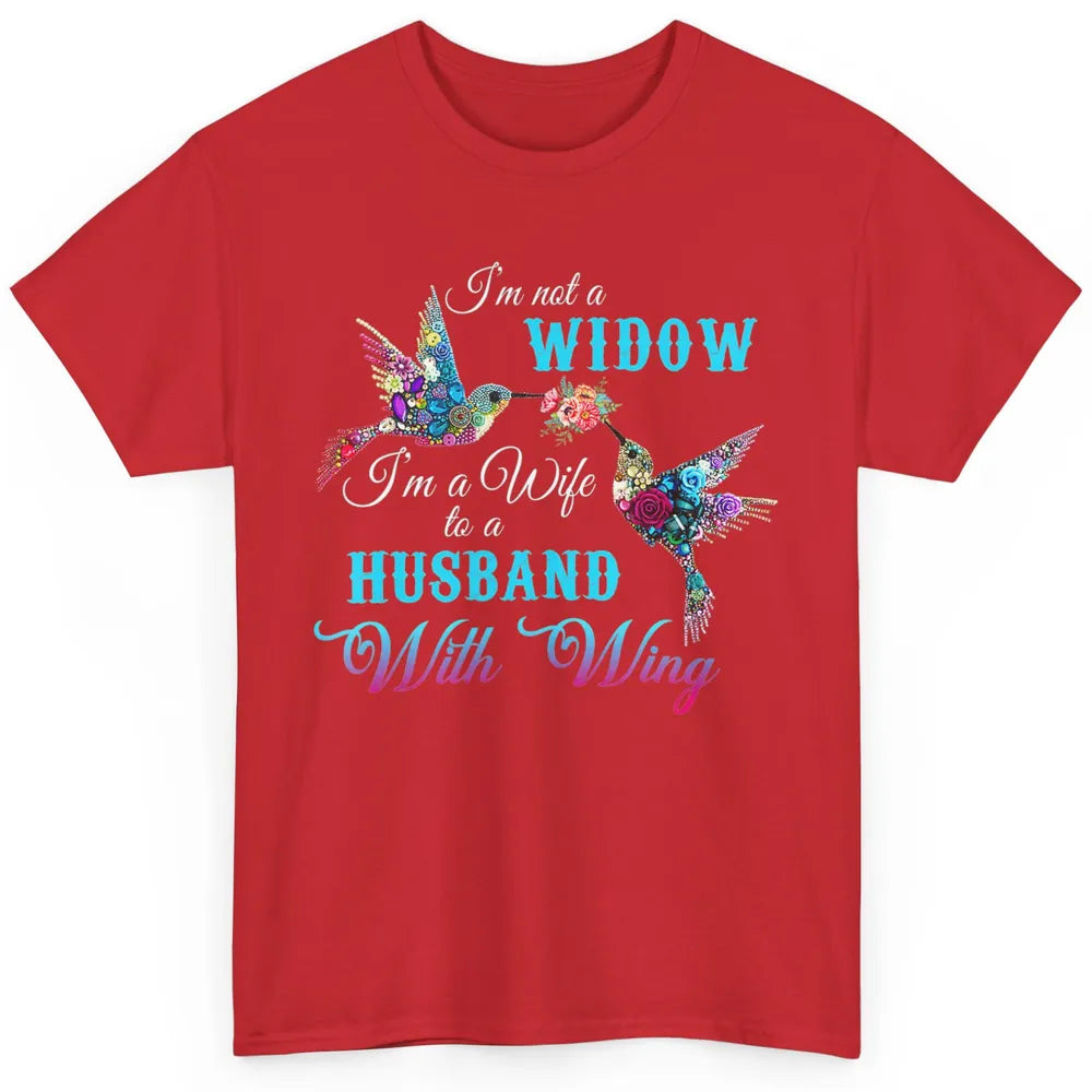 Not Widow Wife Of Husband In Heaven Angel With Wings Birds Classic Unisex T-Shirt