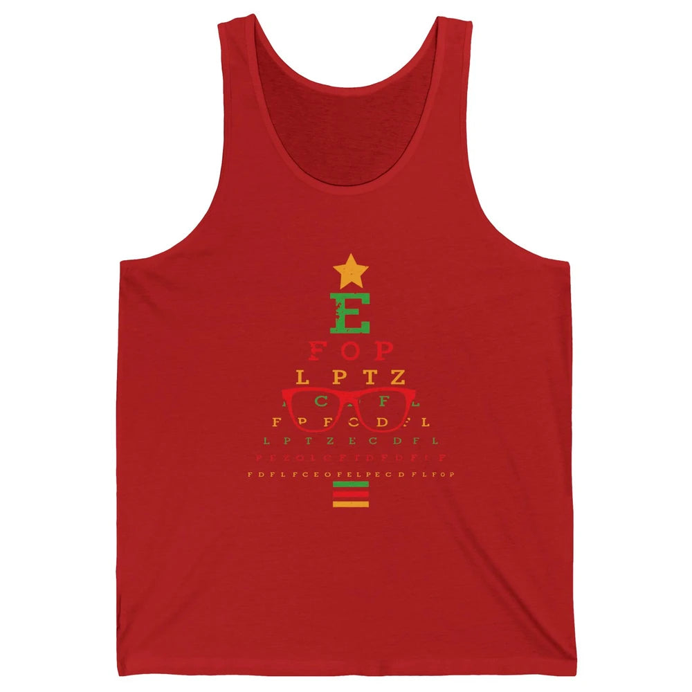 Optometrist Christmas Tree Optometry Symbols Optician Gift Unisex Jersey Tank