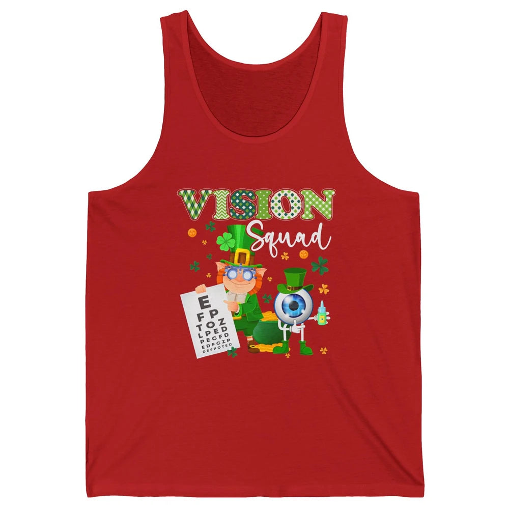 Optometrist St Patrick’s Day Vision Squad Optometry Shamrock Unisex Jersey Tank