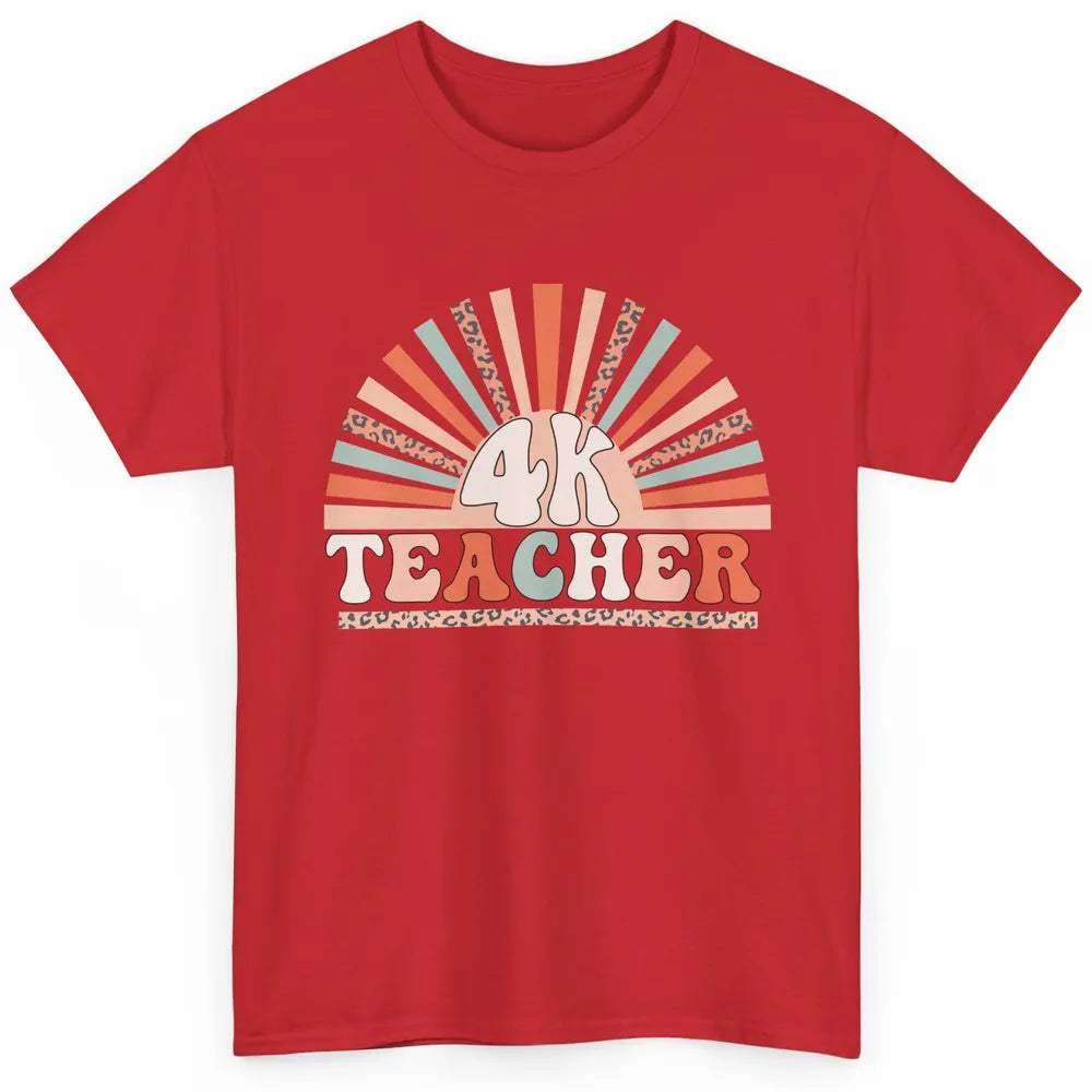 Retro 4k Teacher Kindergarten Back to School Pre-K Teacher Classic Unisex T-Shirt