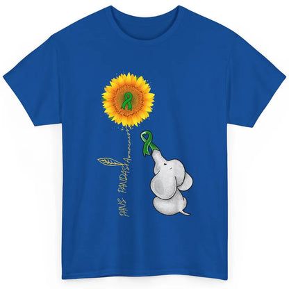 PANS/PANDAS Awareness Green Ribbon Sunflower Baby Elephant Classic Unisex T-Shirt