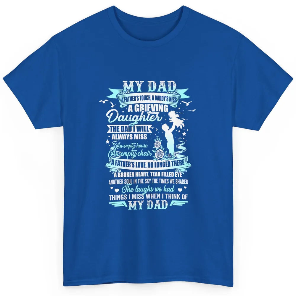 My Dad In Memories Poem Dad In Heaven Angel Wings Guardian Classic Unisex T-Shirt