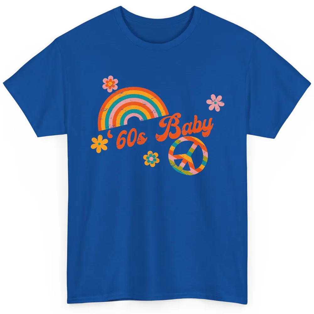 Retro Rainbow 60s Baby Made In 60s 1960s Born Birthday Day Classic Unisex T-Shirt