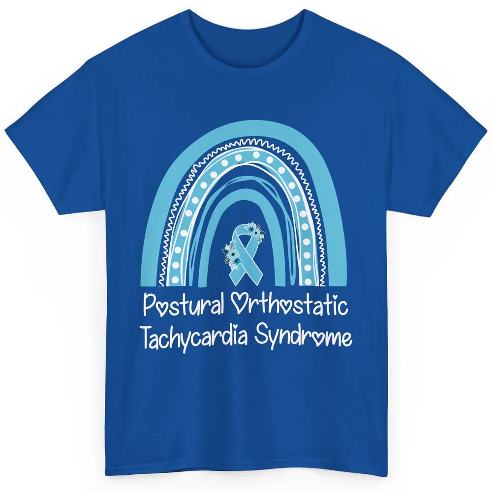 Postural Orthostatic Tachycardia Syndrome Turquoise Rainbow Classic Unisex T-Shirt