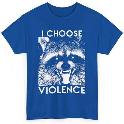 Funny Raccoon Disobey I Choose Violence Sarcastic Raccoon Classic Unisex T-Shirt