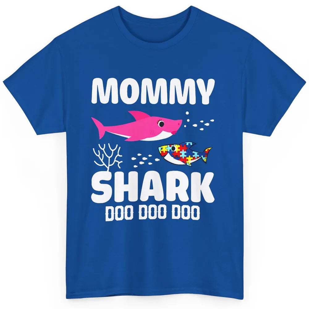 Mommy Shark Autism Shark Puzzle Autism Mom Autism Awareness Classic Unisex T-Shirt