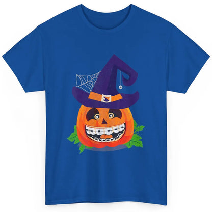 Pumpkin Witch Teeth Braces Dental Dentist Halloween Spooky Classic Unisex T-Shirt
