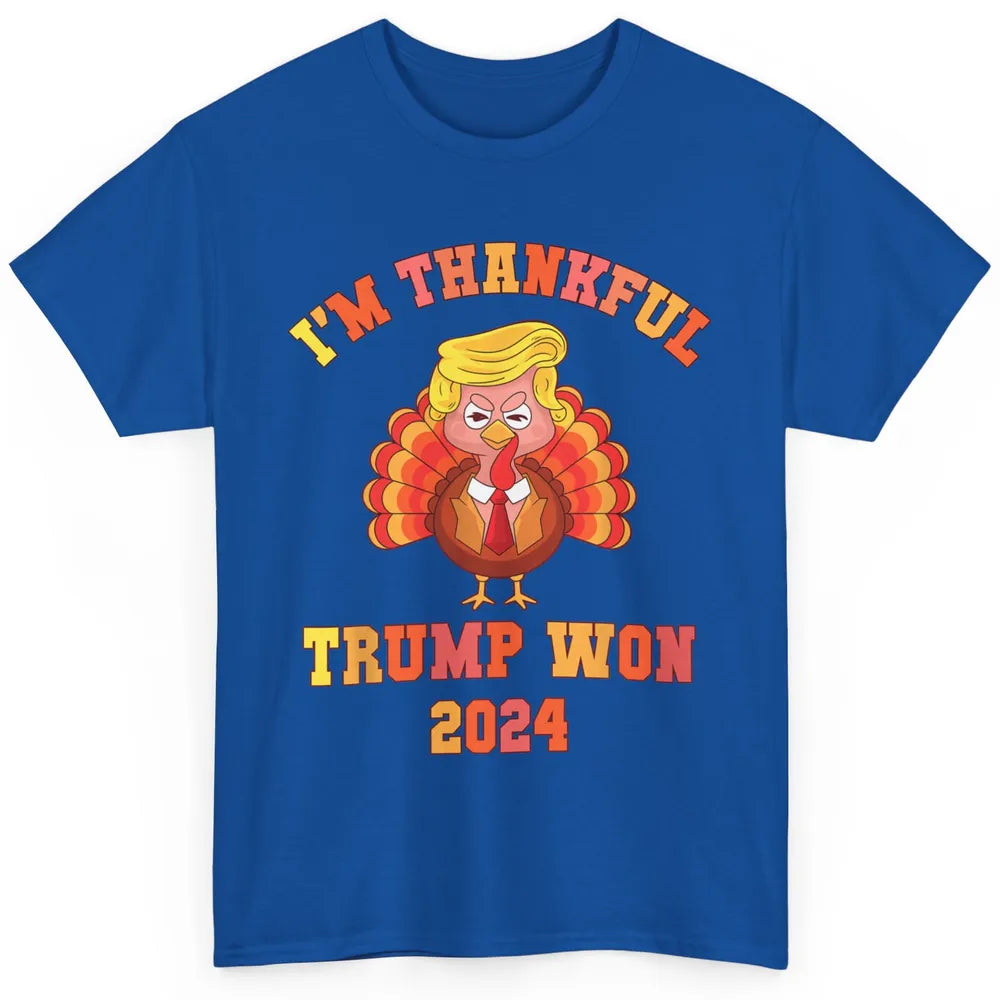 Funny Donald Trump Make Thanksgiving Great Again Thankful Trump Won Republican Classic Unisex T-Shirt