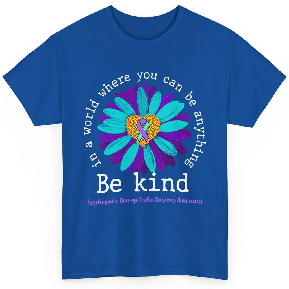 PNES Awareness Purple Teal Ribbon Sunflower Be Kind Classic Unisex T-Shirt