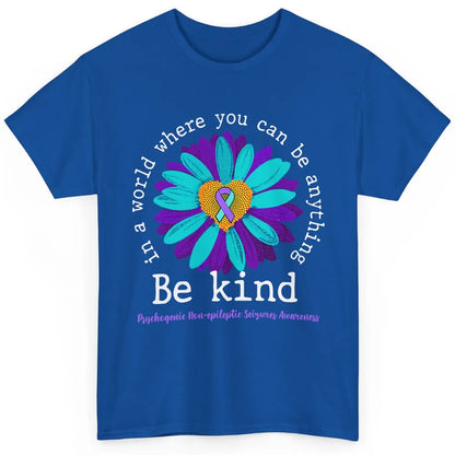 PNES Awareness Purple Teal Ribbon Sunflower Be Kind Classic Unisex T-Shirt