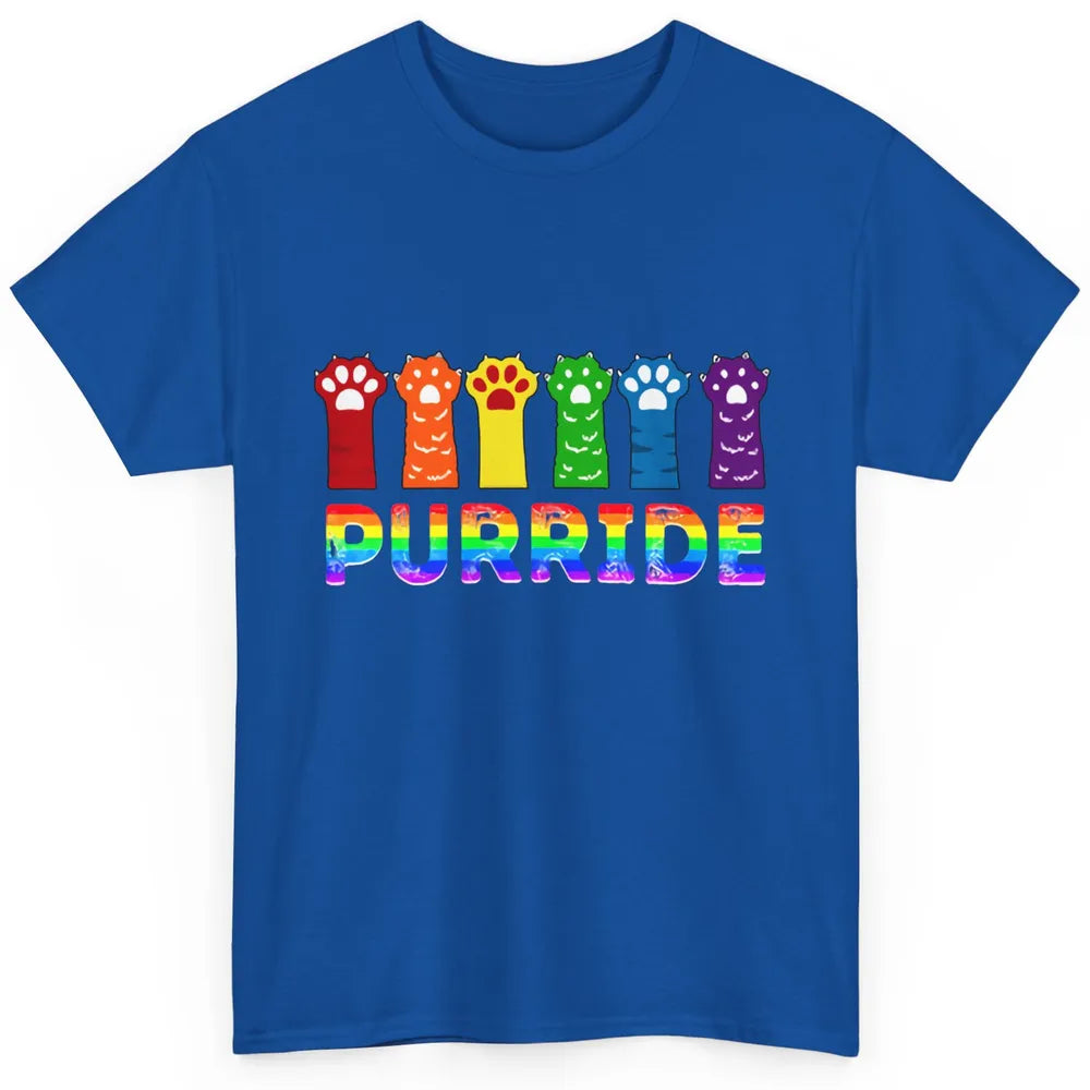 Purride Funny Cat Lover LGBT Pride Awareness Gift LGBT Month Classic Unisex T-Shirt