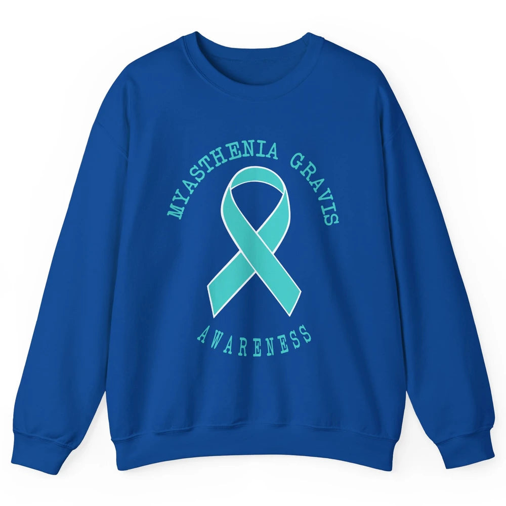 Myasthenia Gravis Awareness Ribbon Neuromuscular Disease Unisex Crewneck Sweatshirt