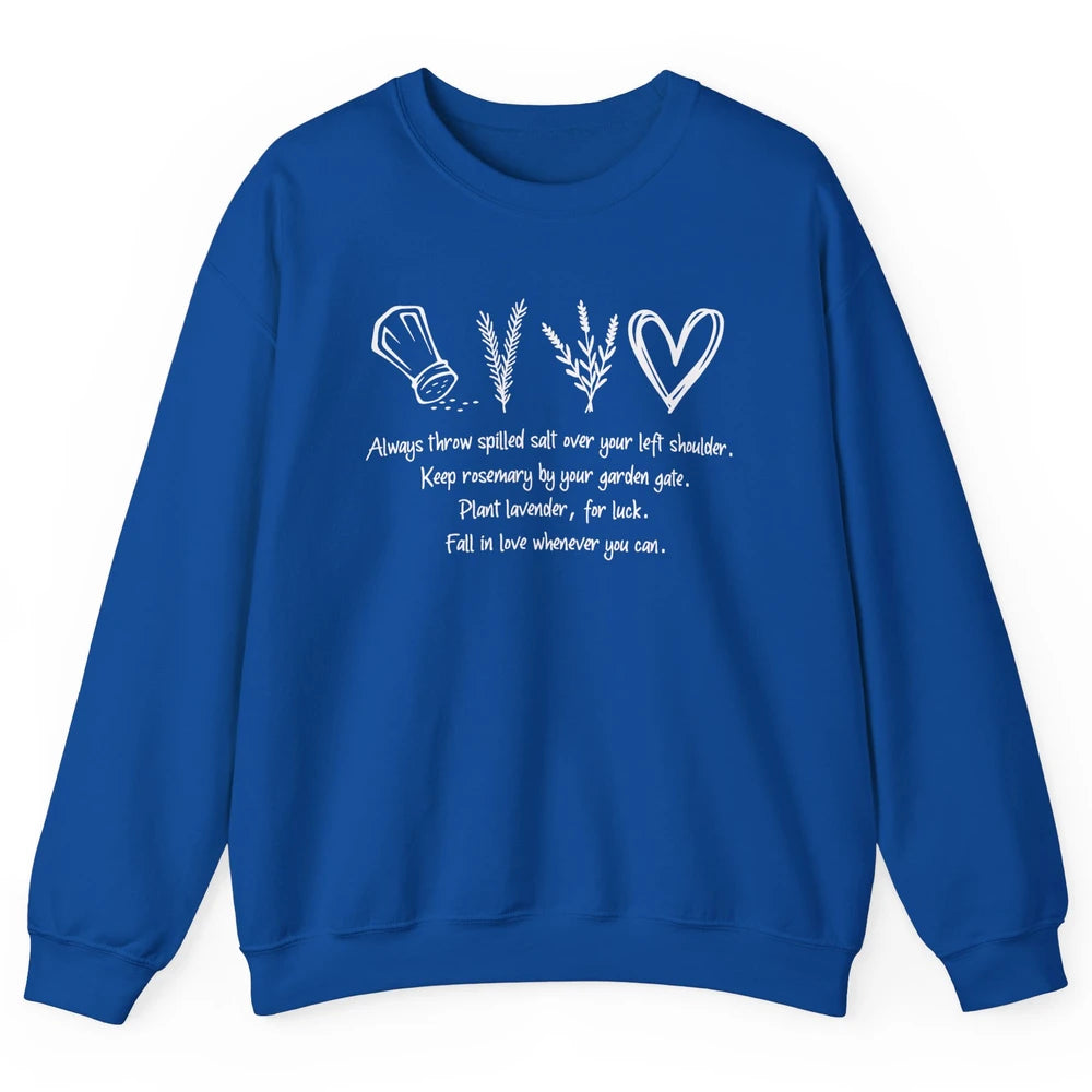 Practical Magic Witch Gardening Card Gardeners Plant Lovers Unisex Crewneck Sweatshirt