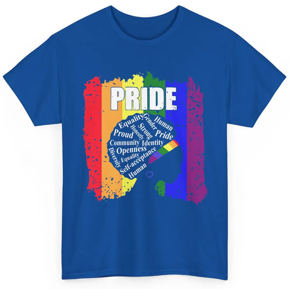 Proud Afro Girl Gay Pride Month Equality Classic Unisex T-Shirt