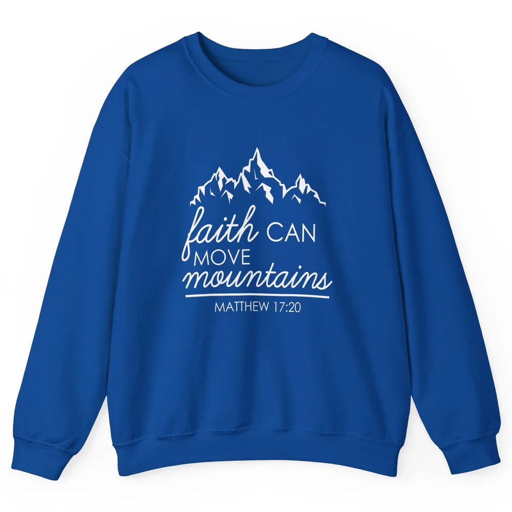 Bible Verse Jesus Christian Religion Mountains God Faith Unisex Crewneck Sweatshirt