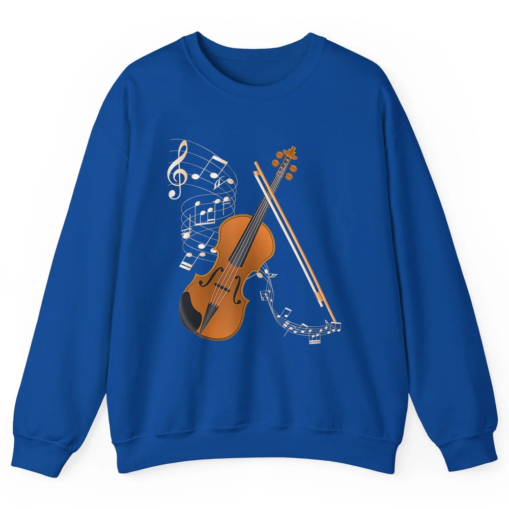 Orchestra Violin Player Retro Violinist Musical Instrument Unisex Crewneck Sweatshirt