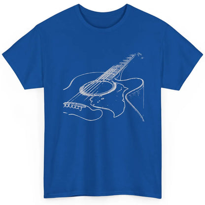 Retro Acoustic Guitar Guitarist Musician Music Lovers Gift Classic Unisex T-Shirt