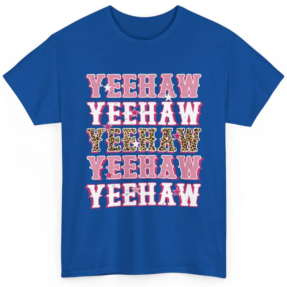 Retro Leopard Yeehaw Western Country Cowboy Cowgirl Costume Classic Unisex T-Shirt