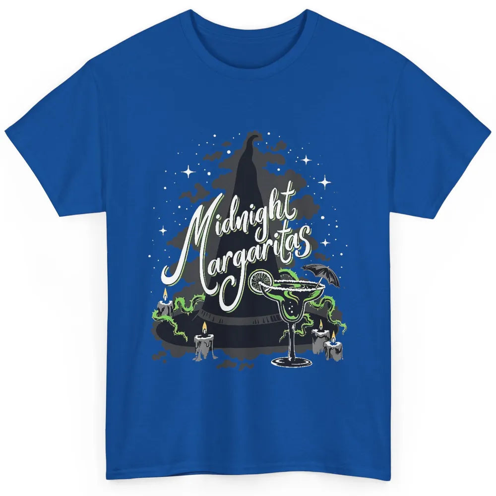 Midnight Margaritas Witch Hat Wine Halloween Spooky Party Classic Unisex T-Shirt