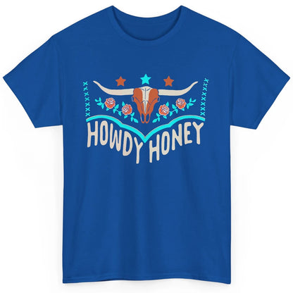 Retro Bull Skull Howdy Honey Western Country Cowboy Gift Classic Unisex T-Shirt