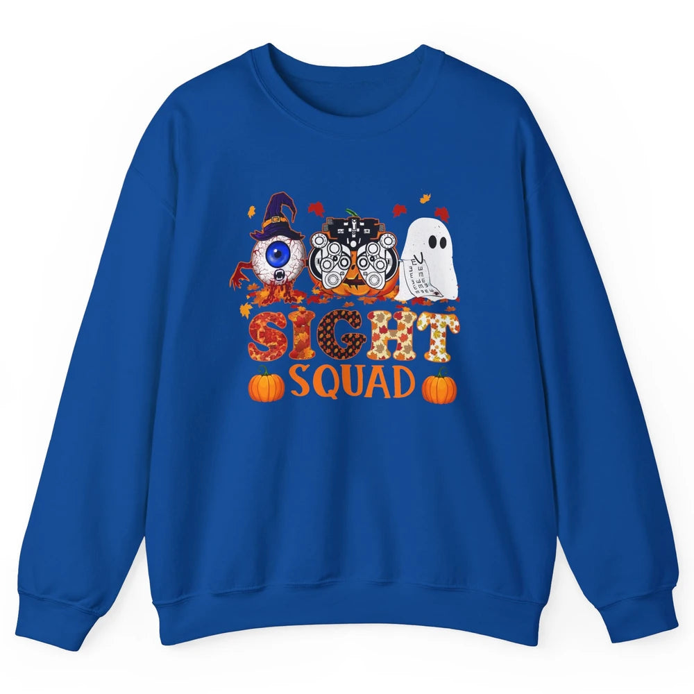 Optometrist Halloween Sight Squad Witch Pumpkin Optician Unisex Crewneck Sweatshirt