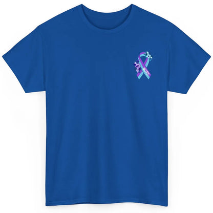Mixed Connective Tissue Disease Awareness MCTD Floral Ribbon Classic Unisex T-Shirt