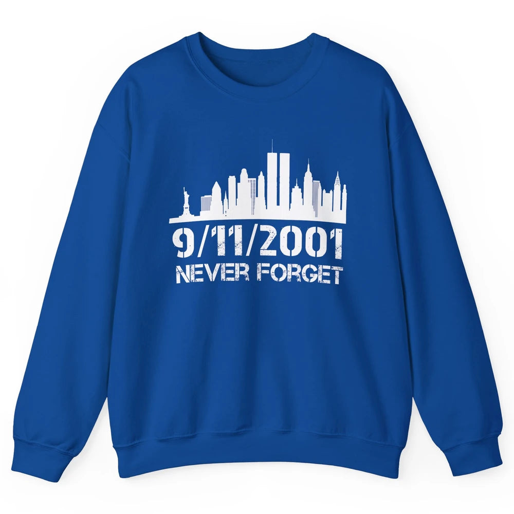 Never Forget 9/11 20th Anniversary Patriot Memorial Day Unisex Crewneck Sweatshirt