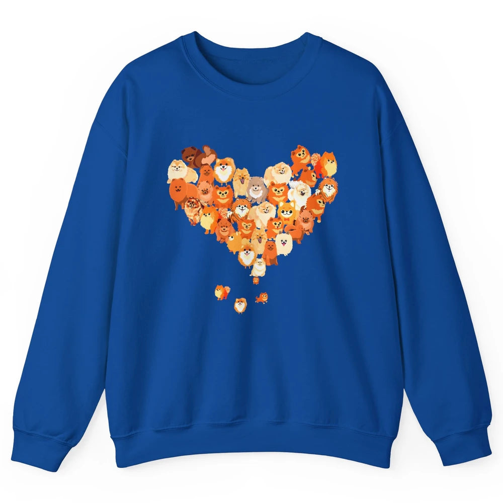Pomeranian Heart Cute Pomeranian Dog Lovers Gift My Pet Love Unisex Crewneck Sweatshirt