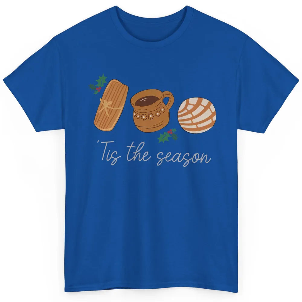 Mexican Christmas Feliz Navidad Concha Tamale Sweet Bread Classic Unisex T-Shirt