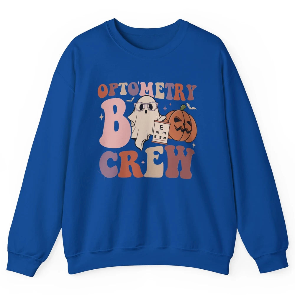 Optometry Boo Crew Halloween Ophthalmic Tech Optometrist Unisex Crewneck Sweatshirt