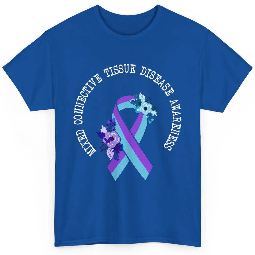 Mixed Connective Tissue Disease Awareness MCTD Floral Ribbon Classic Unisex T-Shirt