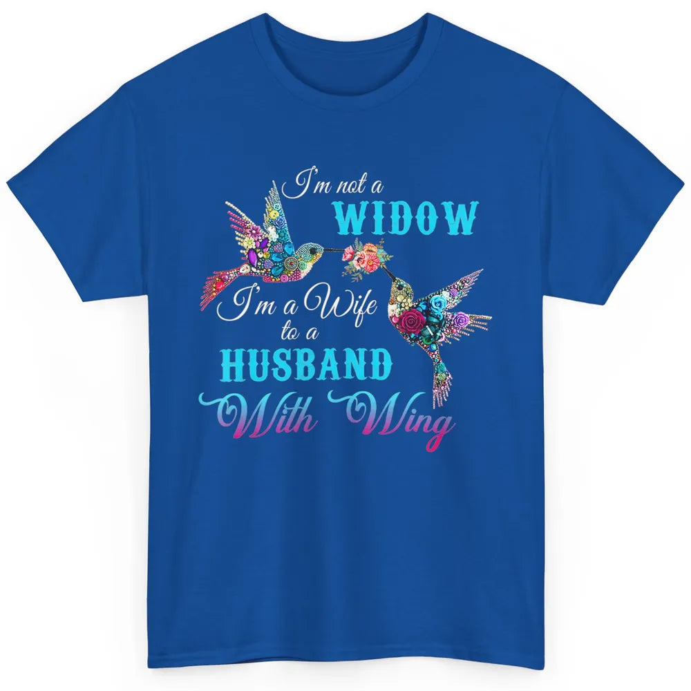 Not Widow Wife Of Husband In Heaven Angel With Wings Birds Classic Unisex T-Shirt