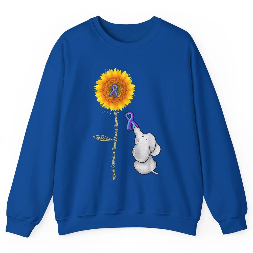 Mixed Connective Tissue Disease Baby Elephant Sunflower Unisex Crewneck Sweatshirt