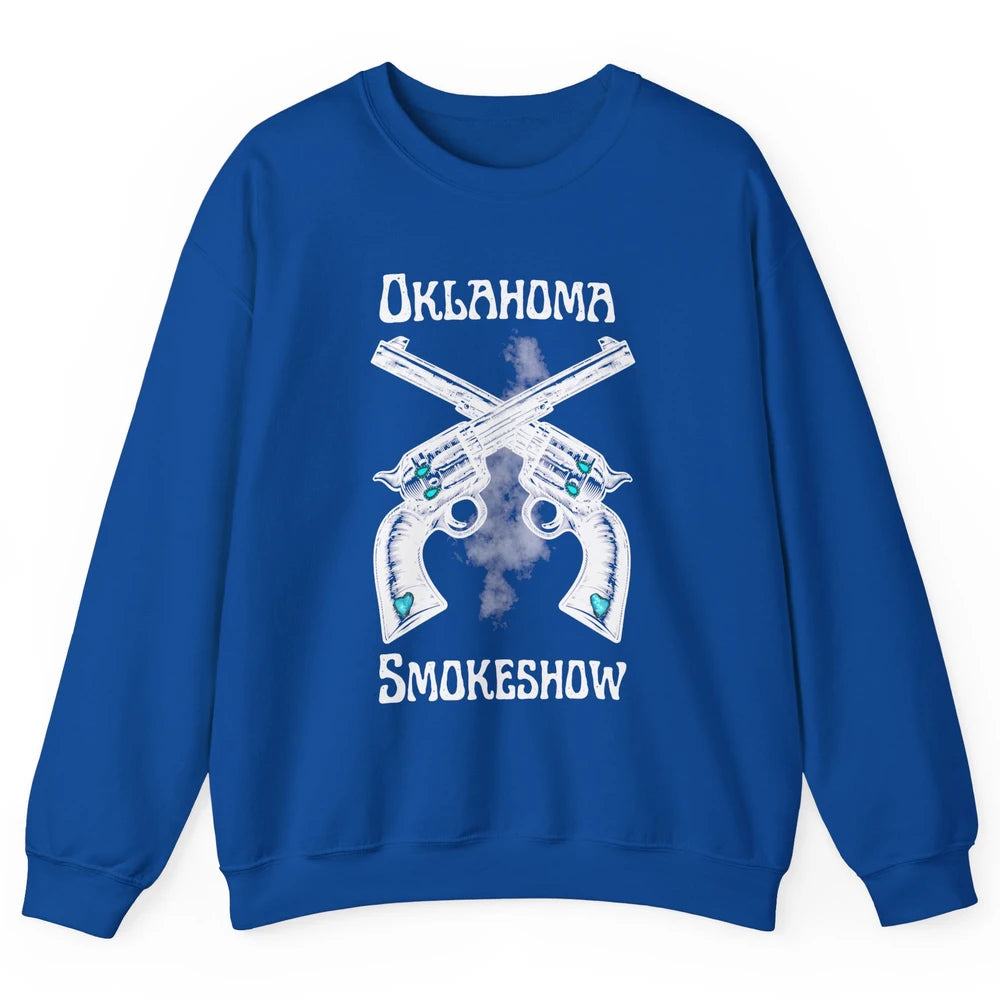 Retro Cowgirl Oklahoma Smokeshow Western Country Small Town Unisex Crewneck Sweatshirt