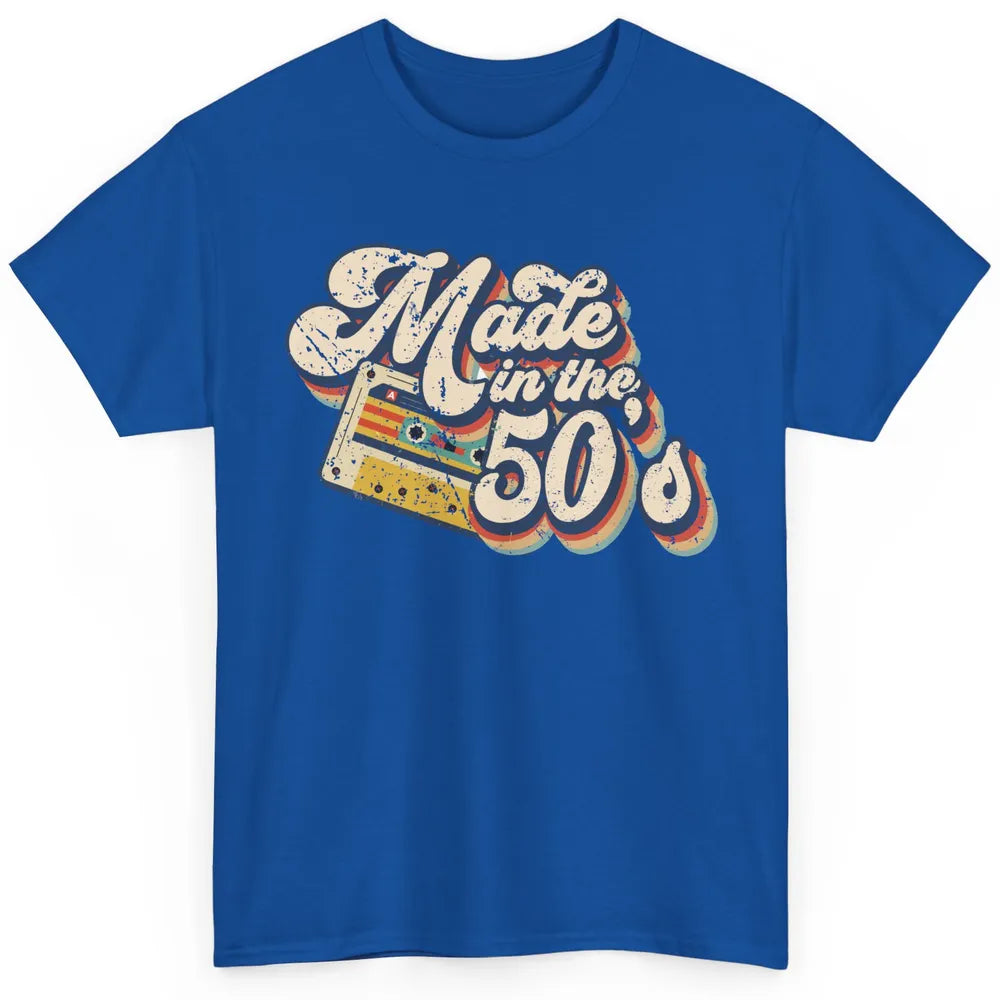 Retro Cassette Made In The 50's 1950s Born Birthday Day Gift Classic Unisex T-Shirt