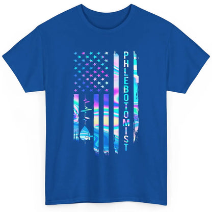 Phlebotomist Flag Blood Lab Vein Phlebotomy Life Nurse PT Classic Unisex T-Shirt