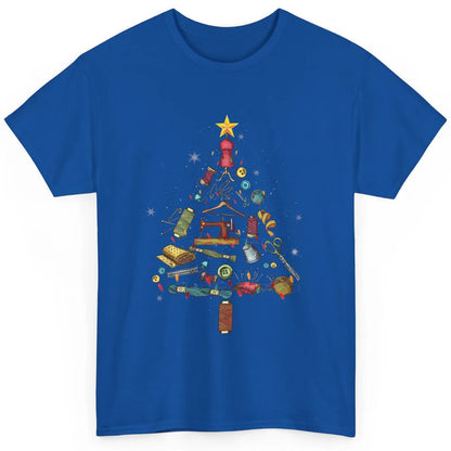 Merry Christmas Sewing Yarn Quilting Xmas Tree Sew Machine Classic Unisex T-Shirt