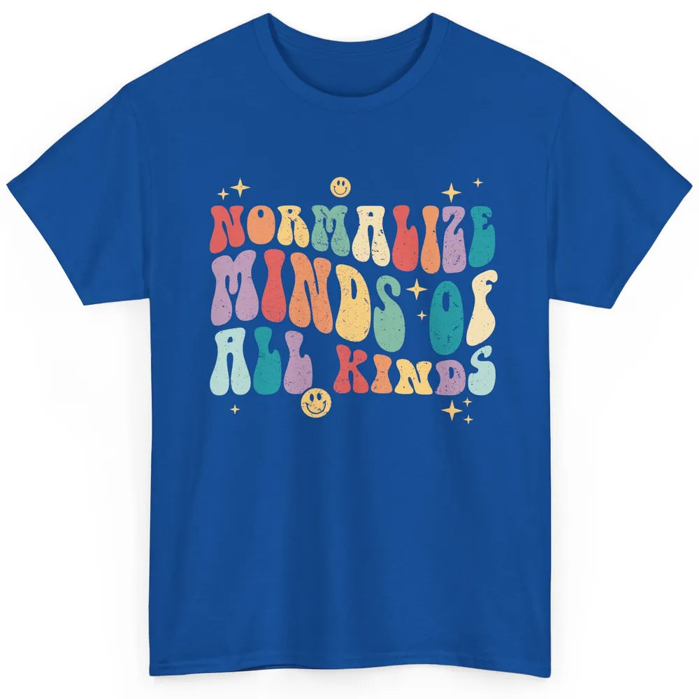 Retro Autism Normalize Minds Of All Kinds Neurodiversity Classic Unisex T-Shirt