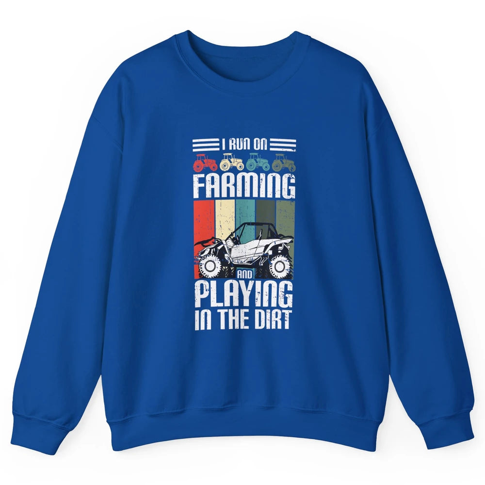 Retro Play In Dirt UTV Mud Riding Dirty SXS Rider Offroad Unisex Crewneck Sweatshirt