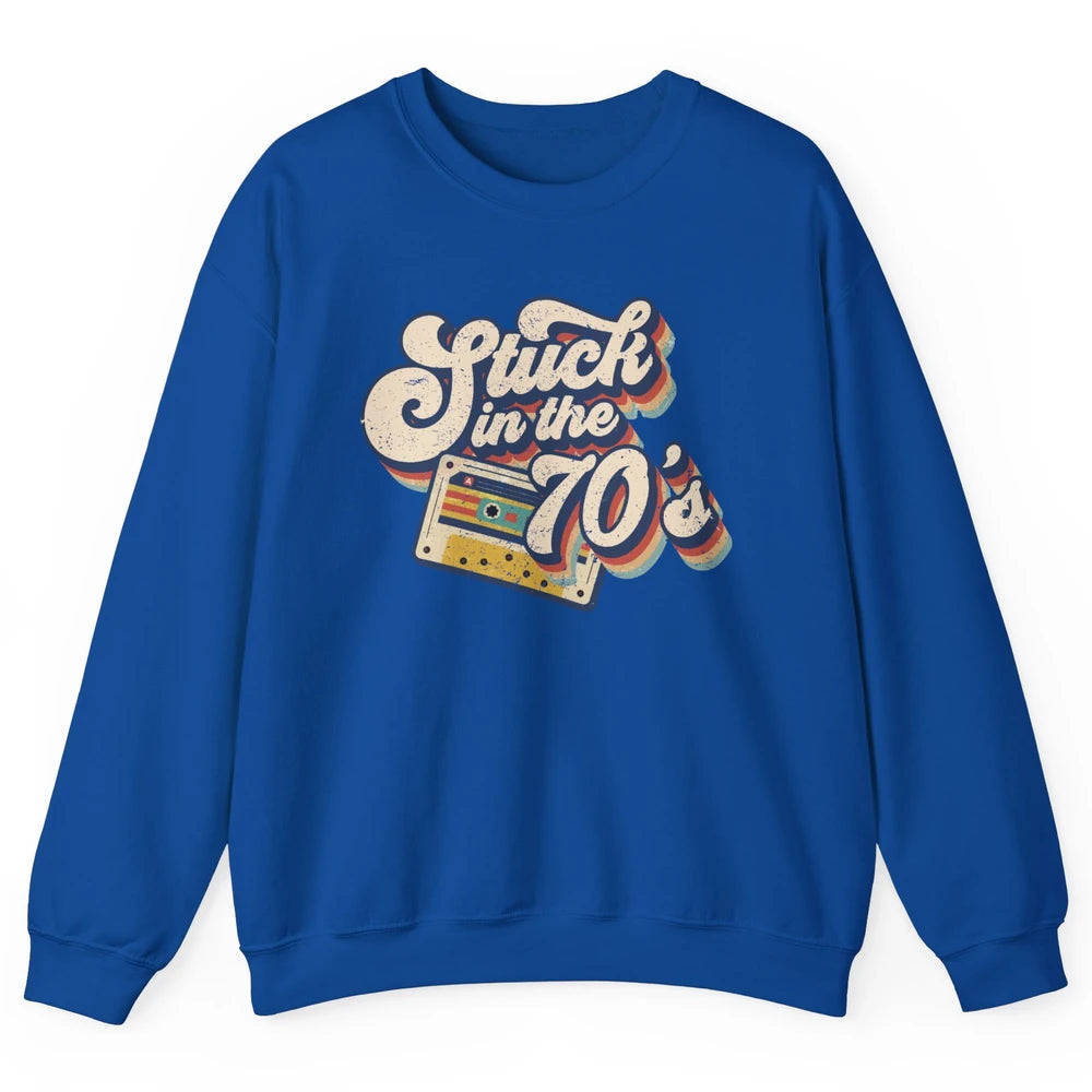 Retro Made In The 70s Stuck In The 70's 1970s Birthday Day Unisex Crewneck Sweatshirt