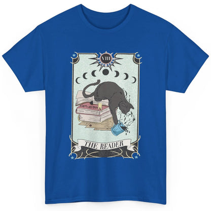 Retro Cat Books The Reader Tarot Card Halloween Reading Gift Classic Unisex T-Shirt
