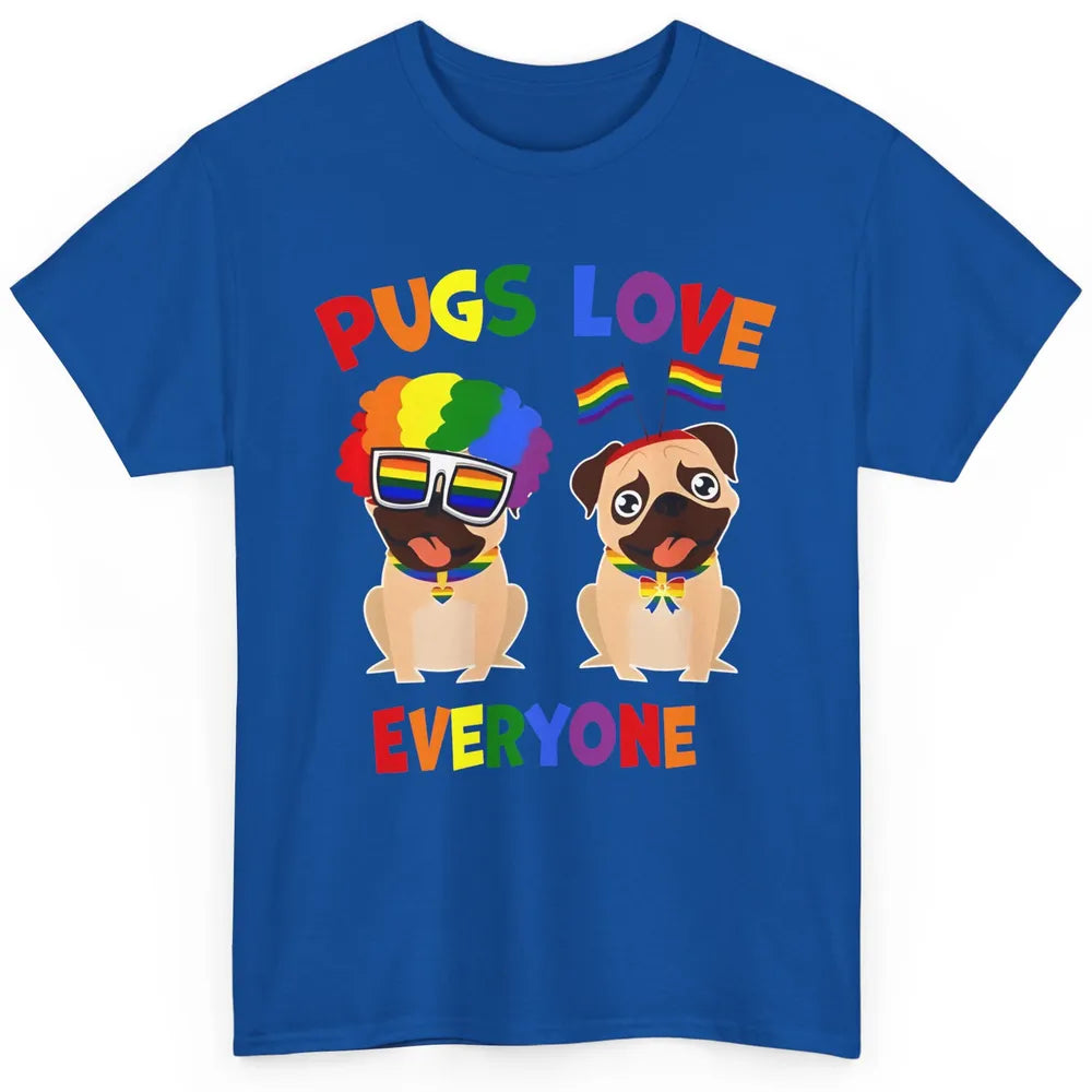 Pride Parade Pugs Love Everyone LGBT Pugs Gay Pride LGBT Classic Unisex T-Shirt
