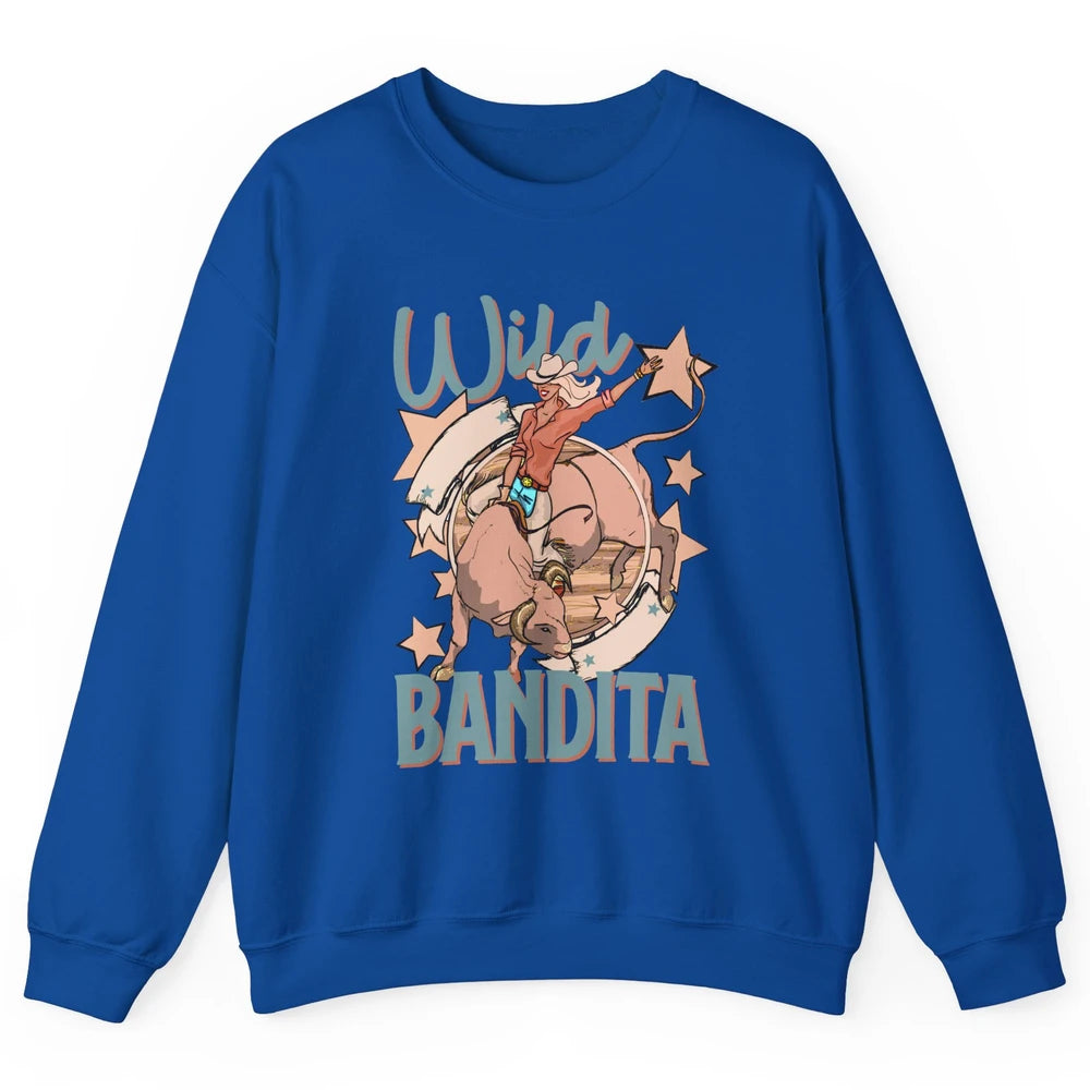 Retro Cowgirl Wild Bandita Western Country Cowboy Wild West Unisex Crewneck Sweatshirt