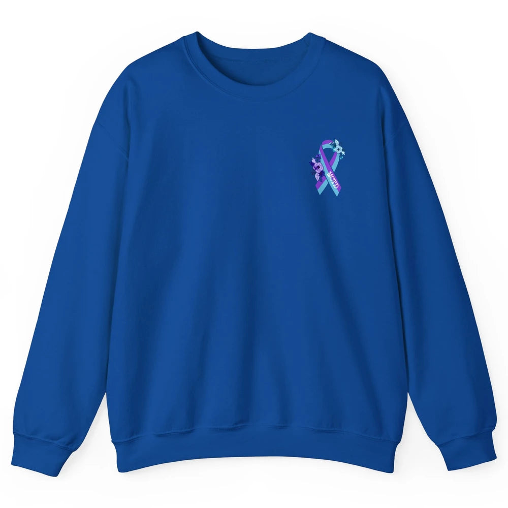 Mixed Connective Tissue Disease Awareness MCTD Floral Ribbon Unisex Crewneck Sweatshirt