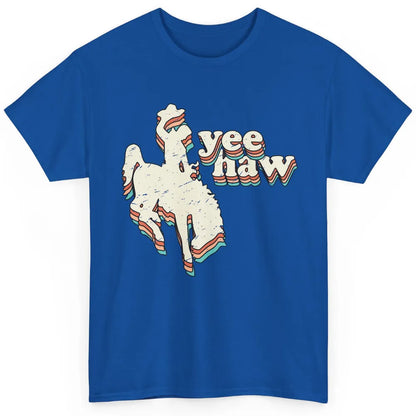 Retro Cowboy Yeehaw Western Country Cowgirls Horse Lovers Classic Unisex T-Shirt