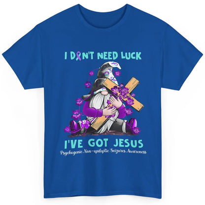 PNES Awareness Gnome I Don't Need Luck I've Got Jesus Faith Classic Unisex T-Shirt