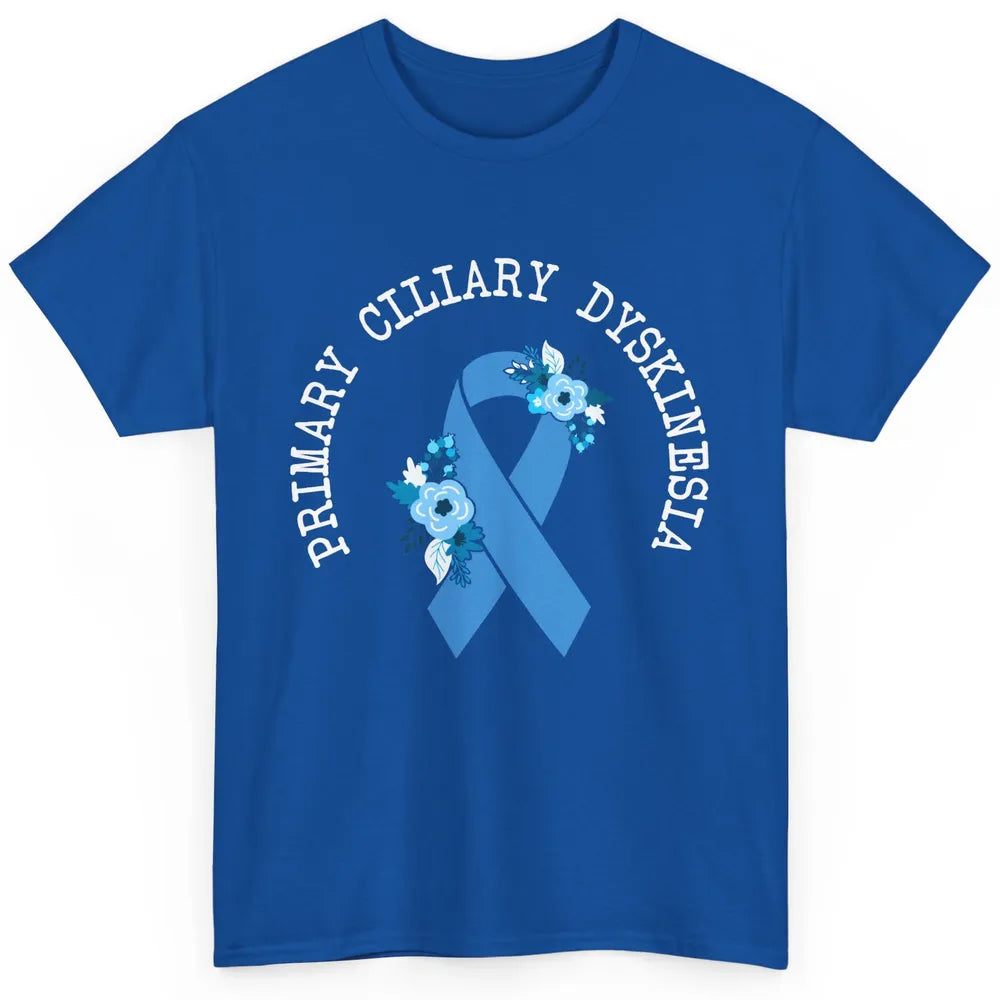 Primary Ciliary Dyskinesia Blue Ribbon Respiratory Diseases Classic Unisex T-Shirt