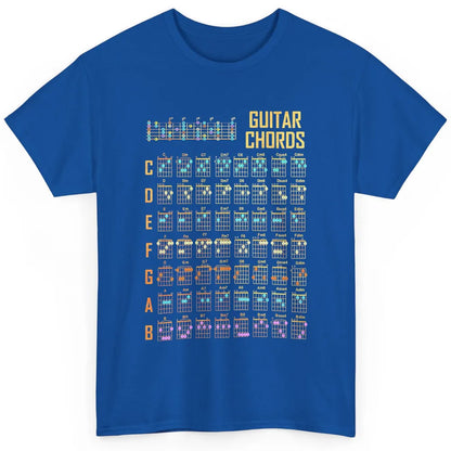 Music Art Guitar Chords Retro Guitarist Play Guitar Musician Classic Unisex T-Shirt