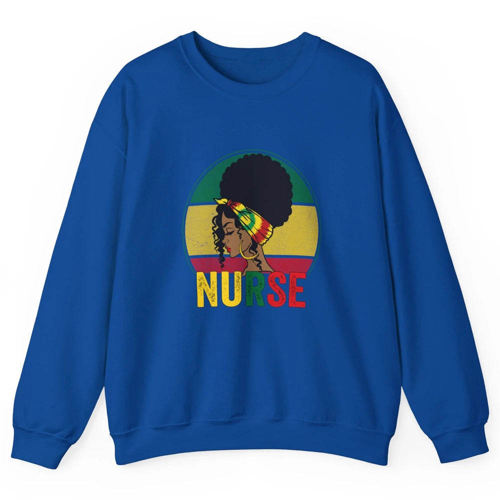 Black History Month Nurse Registered Black Women Medical Unisex Crewneck Sweatshirt