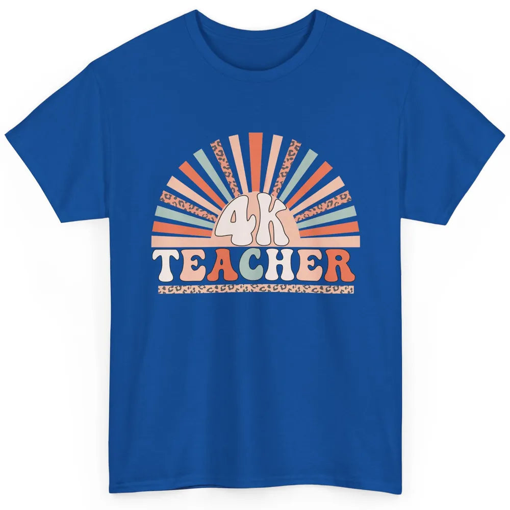 Retro 4k Teacher Kindergarten Back to School Pre-K Teacher Classic Unisex T-Shirt